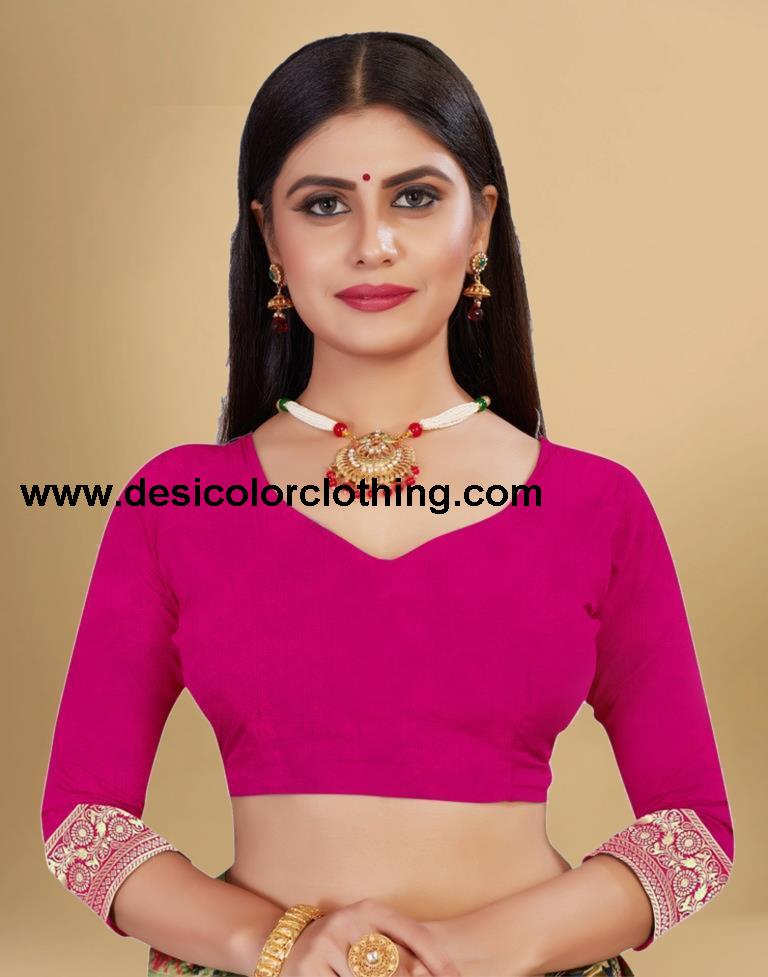 Pink Banarasi Silk Saree