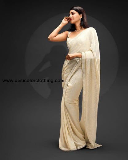 Bollywood Blockbuster Sequins Design Georgette Saree