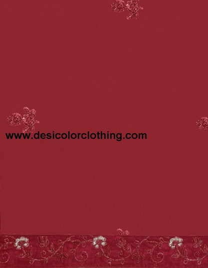 Outstanding Red Coloured Net Emroidered Laced Casual Wear Lehenga | SLV113L10319