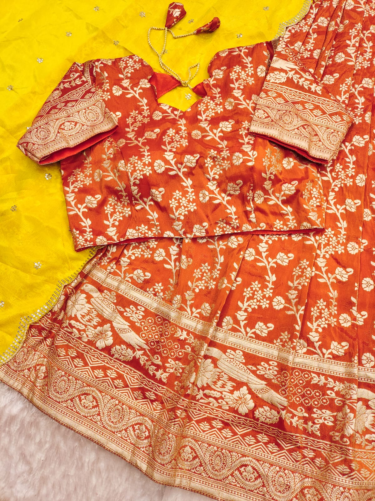 Product Image - Exquisite Stitched Lehenga Set with Scalloped Embroidery