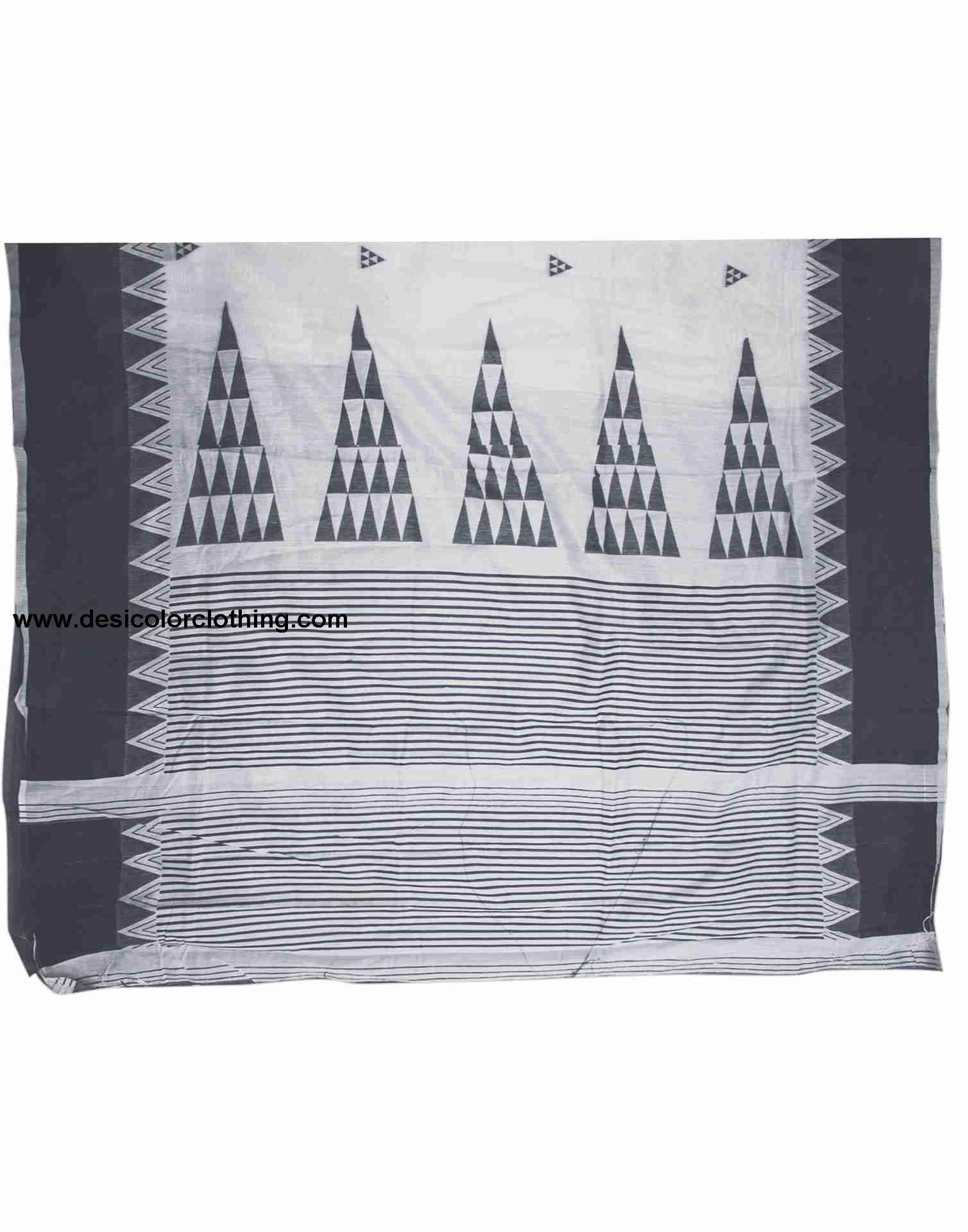 White Cotton Woven Saree