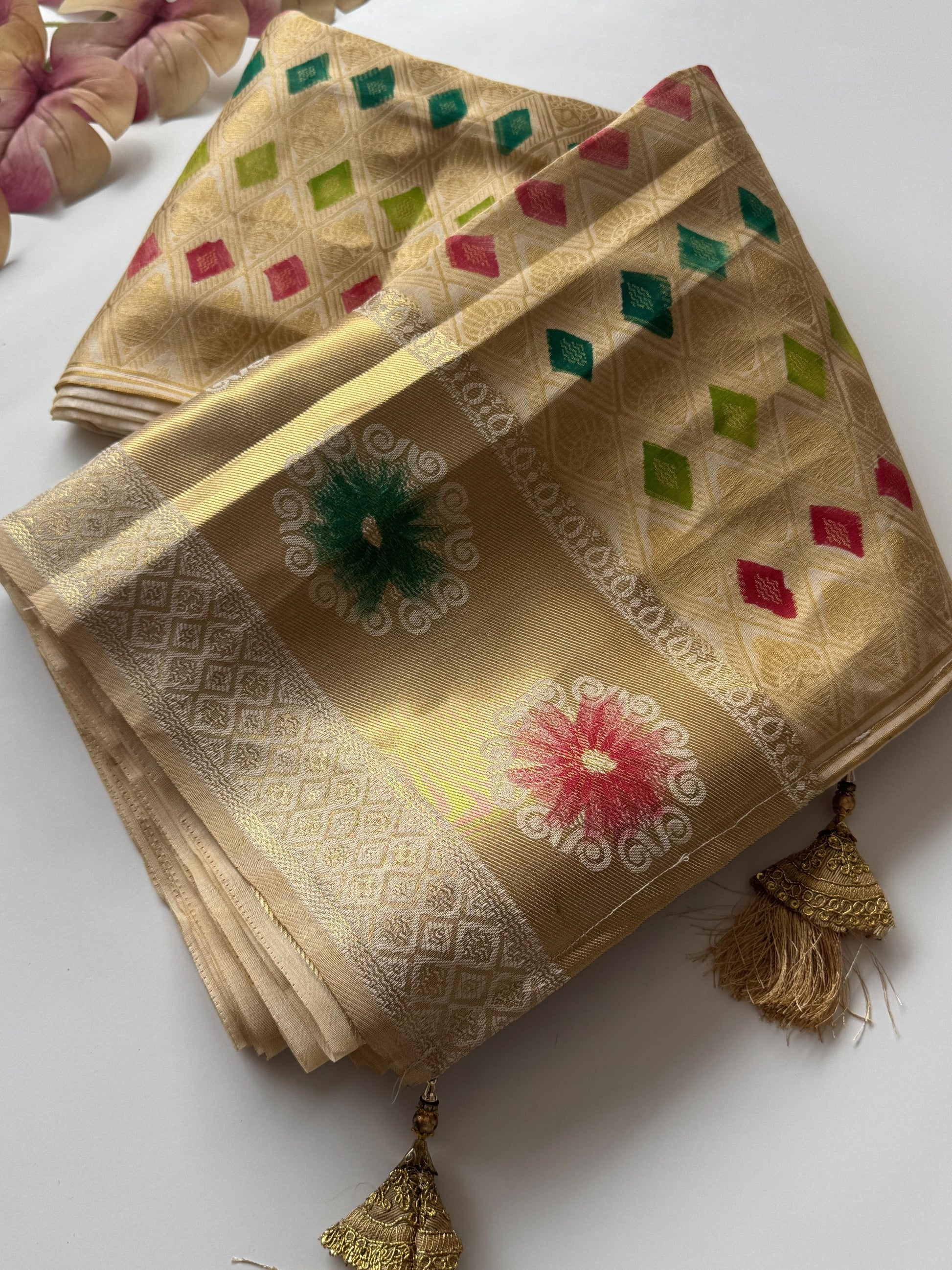 Product Image - Exclusive Designer Tussar Saree with Hand Brush Print - Premium Ethnic Wear