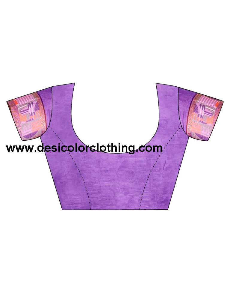 Purple Chiffon Printed Saree