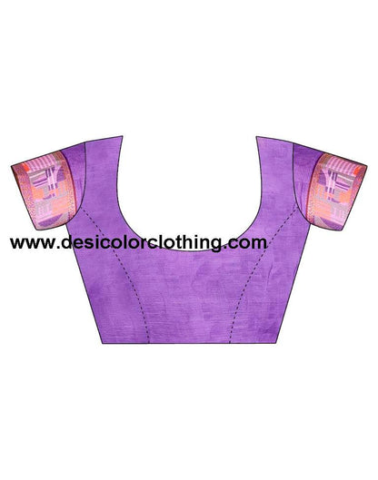 Purple Chiffon Printed Saree