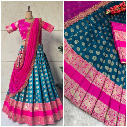 Product Image - Designer Kanjivaram Silk Lehenga Set