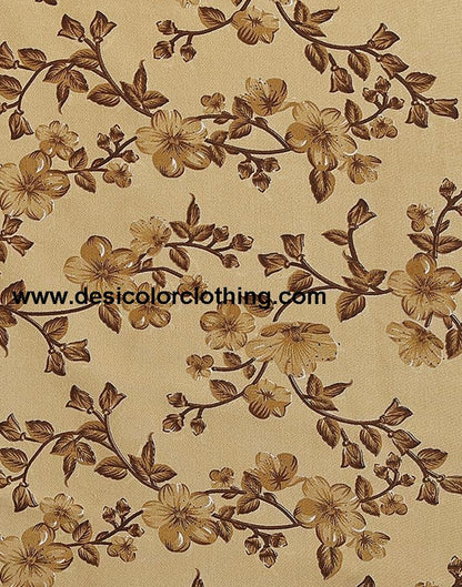 Beige Georgette Floral Printed Saree