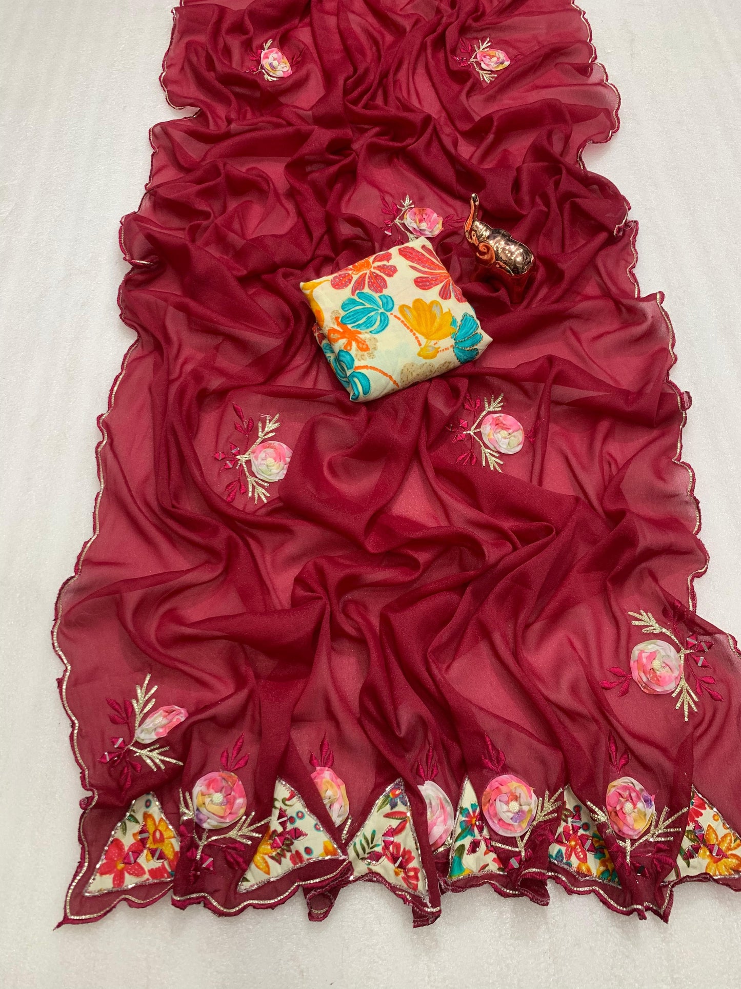 Product Image - Samosha Star Georgette Designer Saree