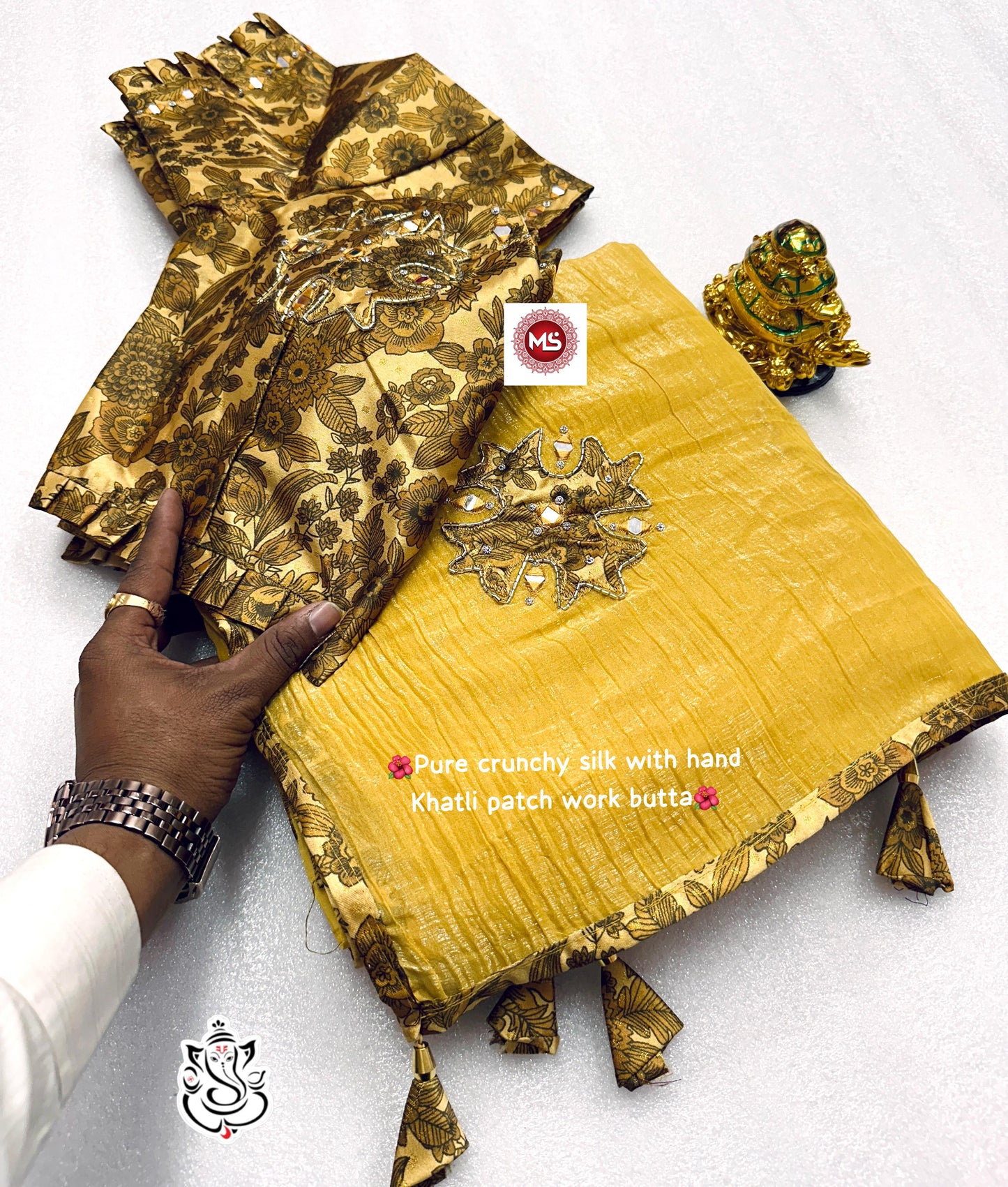 Product Image - MS Pure Crunchy Crush Saree - Ethnic Elegance