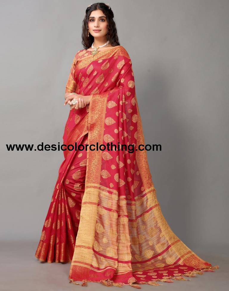 Red Banarasi Silk Saree