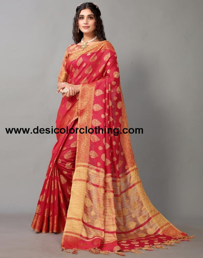 Red Banarasi Silk Saree