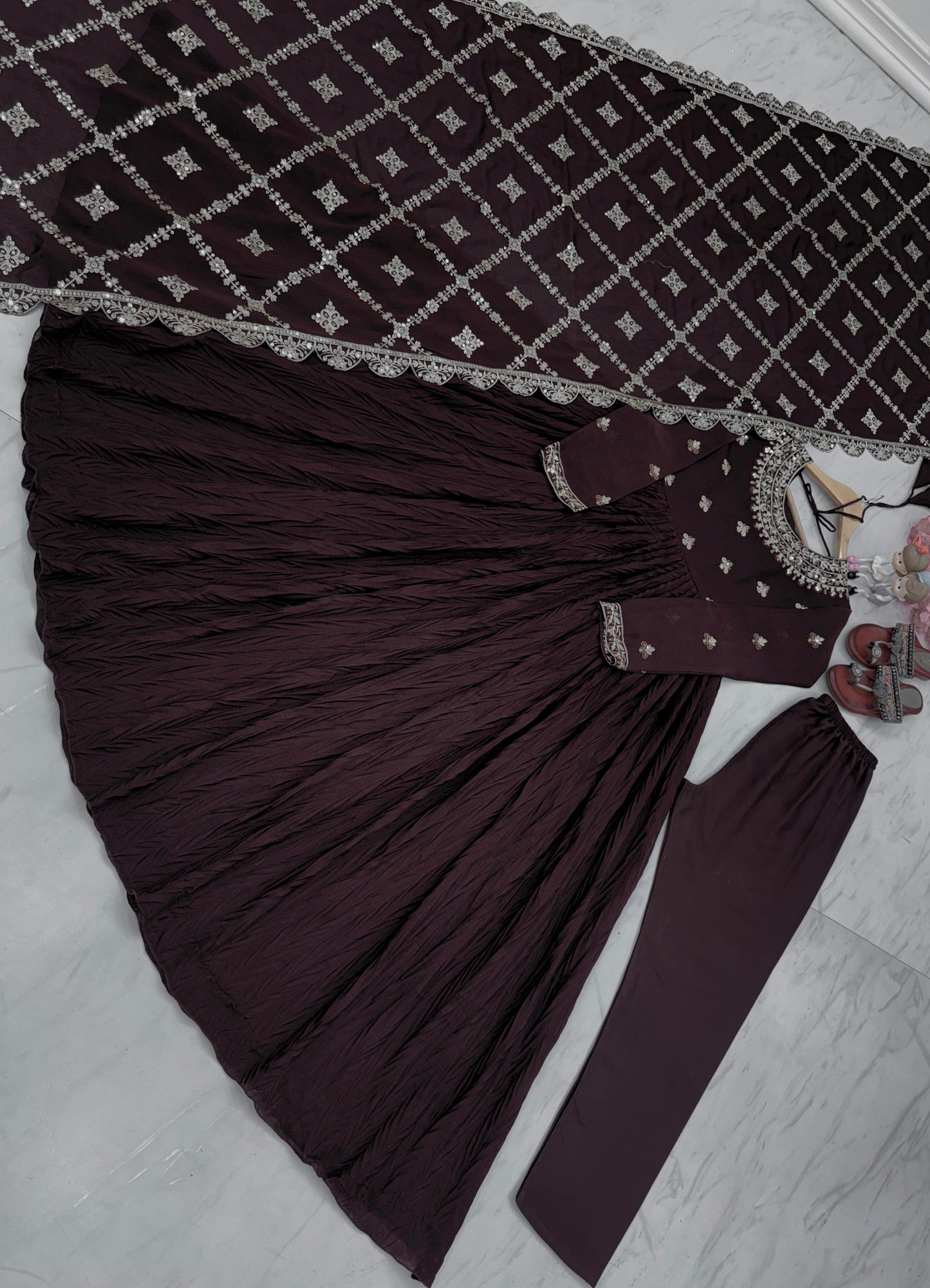 Product Image - Elegant Gown with Dupatta Collection 2024 - Ethnic and Festive Wear