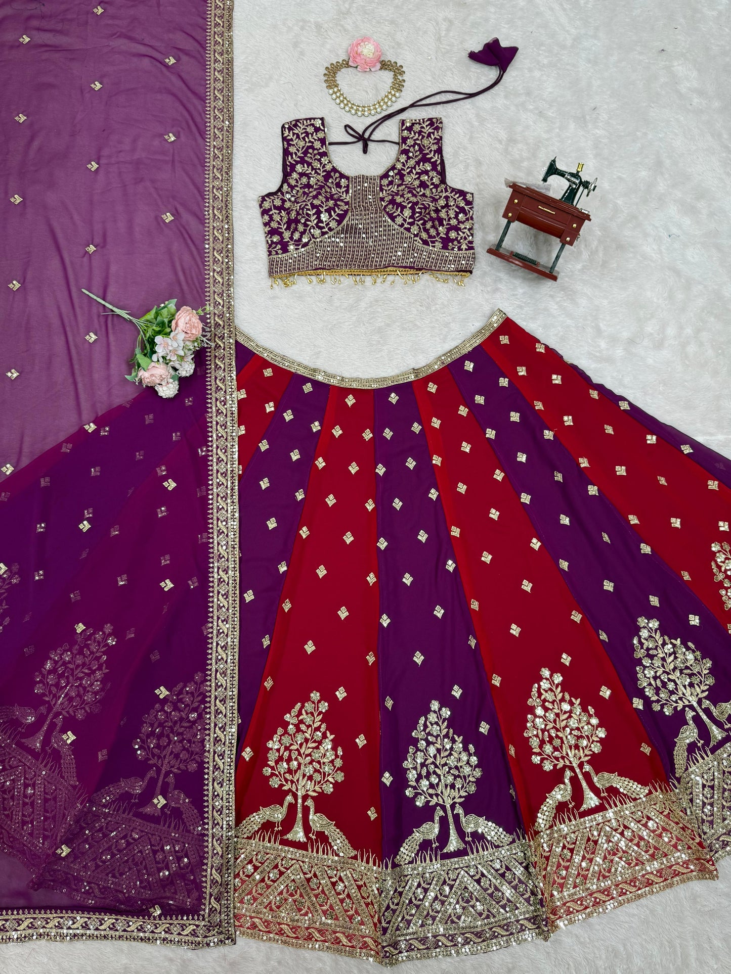 Product Image - Designer Georgette Festive Saree with Sequins