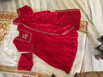 Product Image - Elegant Mal Chenderi Anarkali Suits for Weddings - 4
