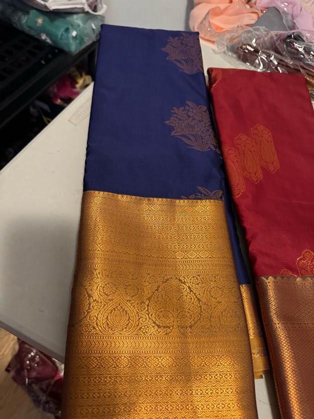 Exquisite Kachipuram Bridal Tissue Saree DesiColorClothing