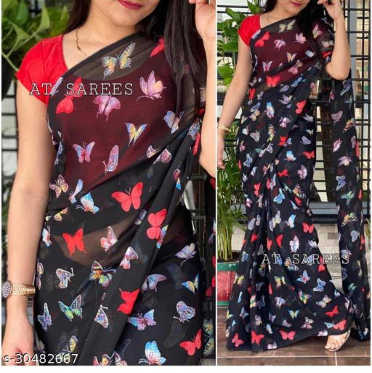 Product Image - Elegant Floral Soft Georgette Sarees for Every Occasion - 1