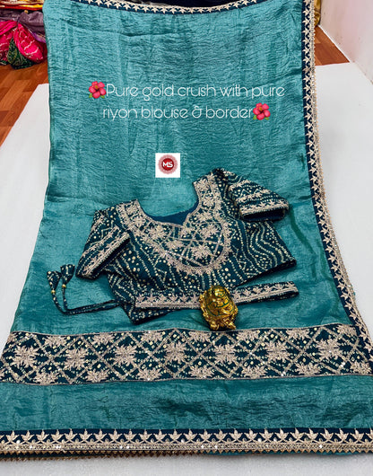 Product Image - Premium Designer Georgette Saree with Heavy Embroidery and Sequins - Festive Wear