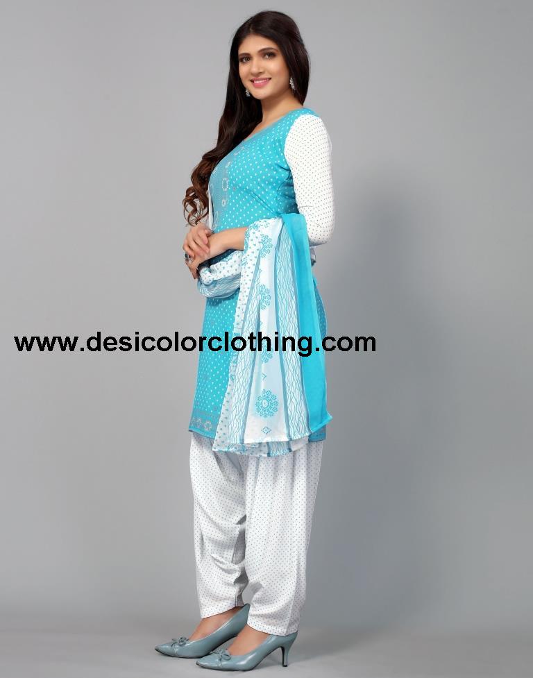 Printed Unstitched Salwar Suit Material