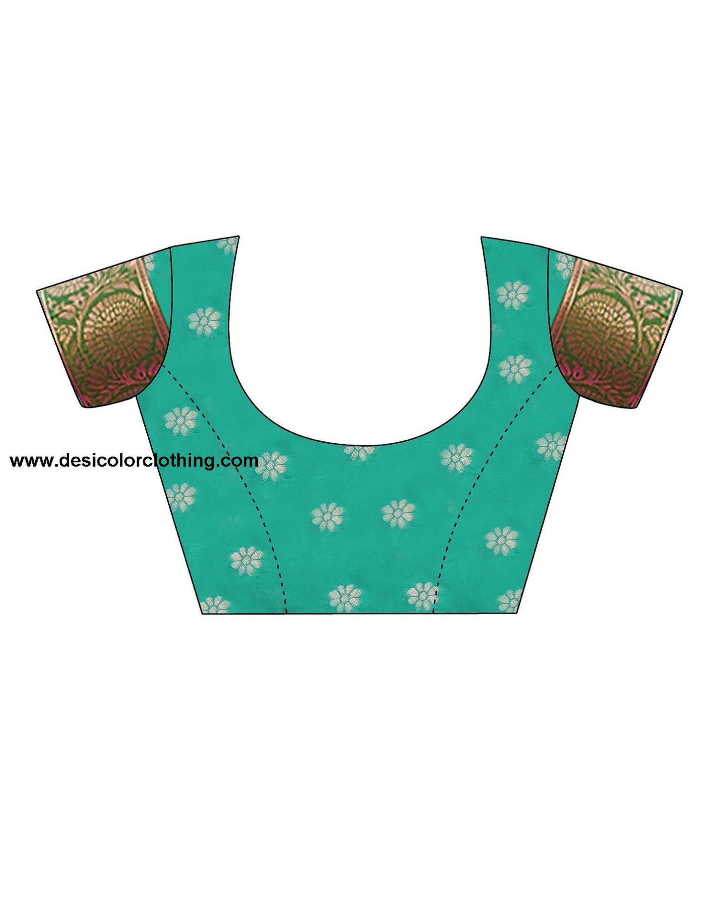 Rama Green Jacquard Silk Saree
