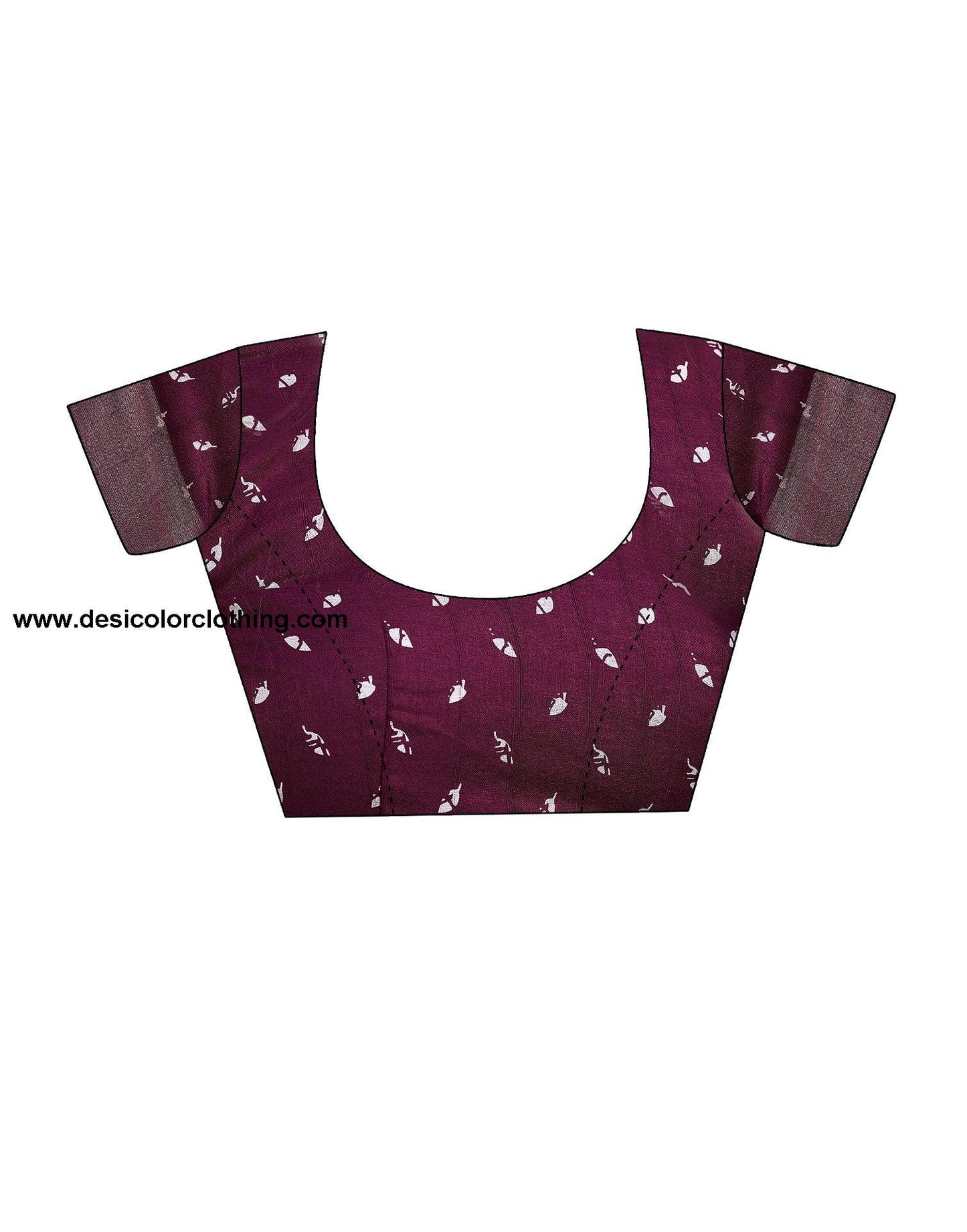 Deep Pink Silk Printed Saree