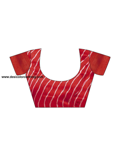 Red Cotton Printed Saree