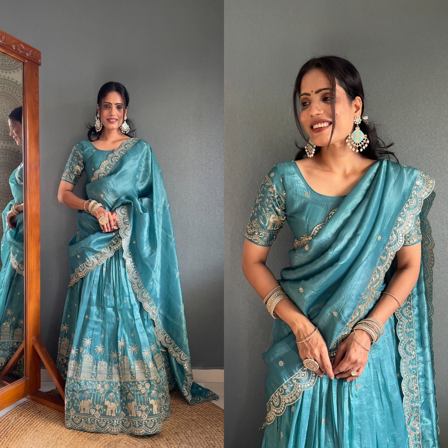 Product Image - Elegant Designer Lehenga Choli with Embroidered Dupatta