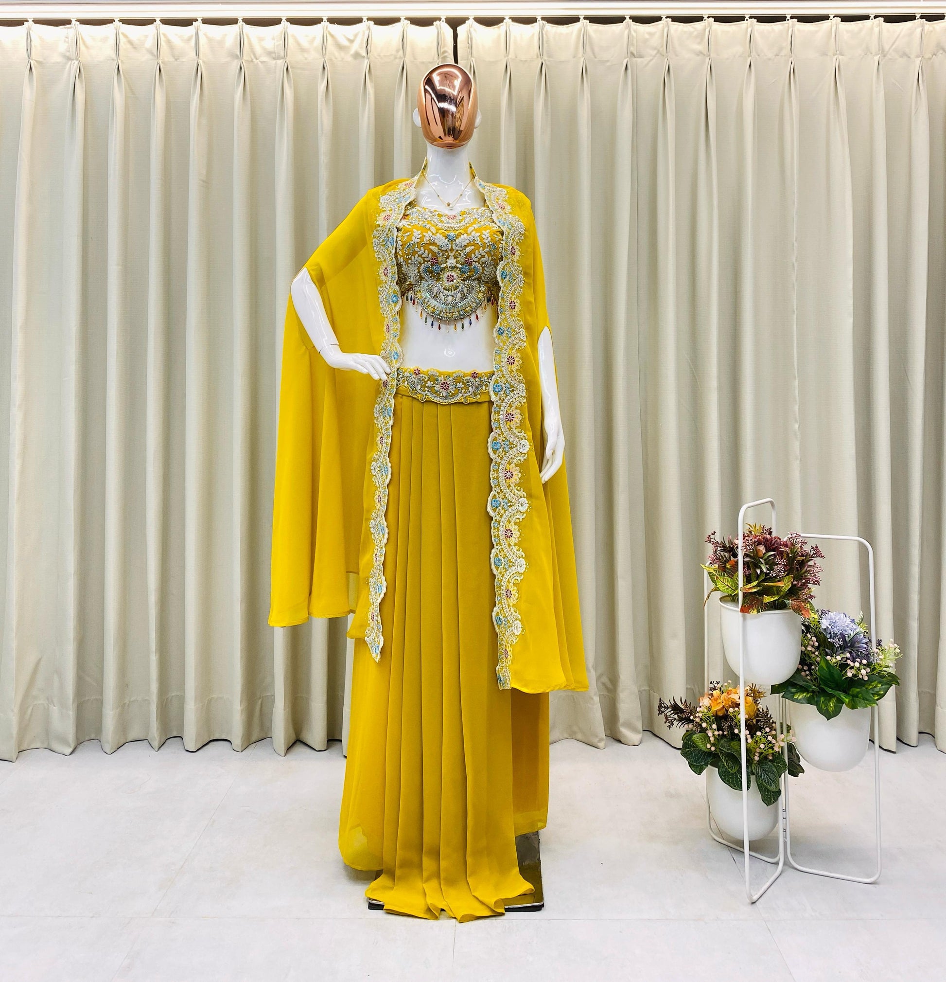 Product Image - Elegant Indo-Western Draped Dhoti Set