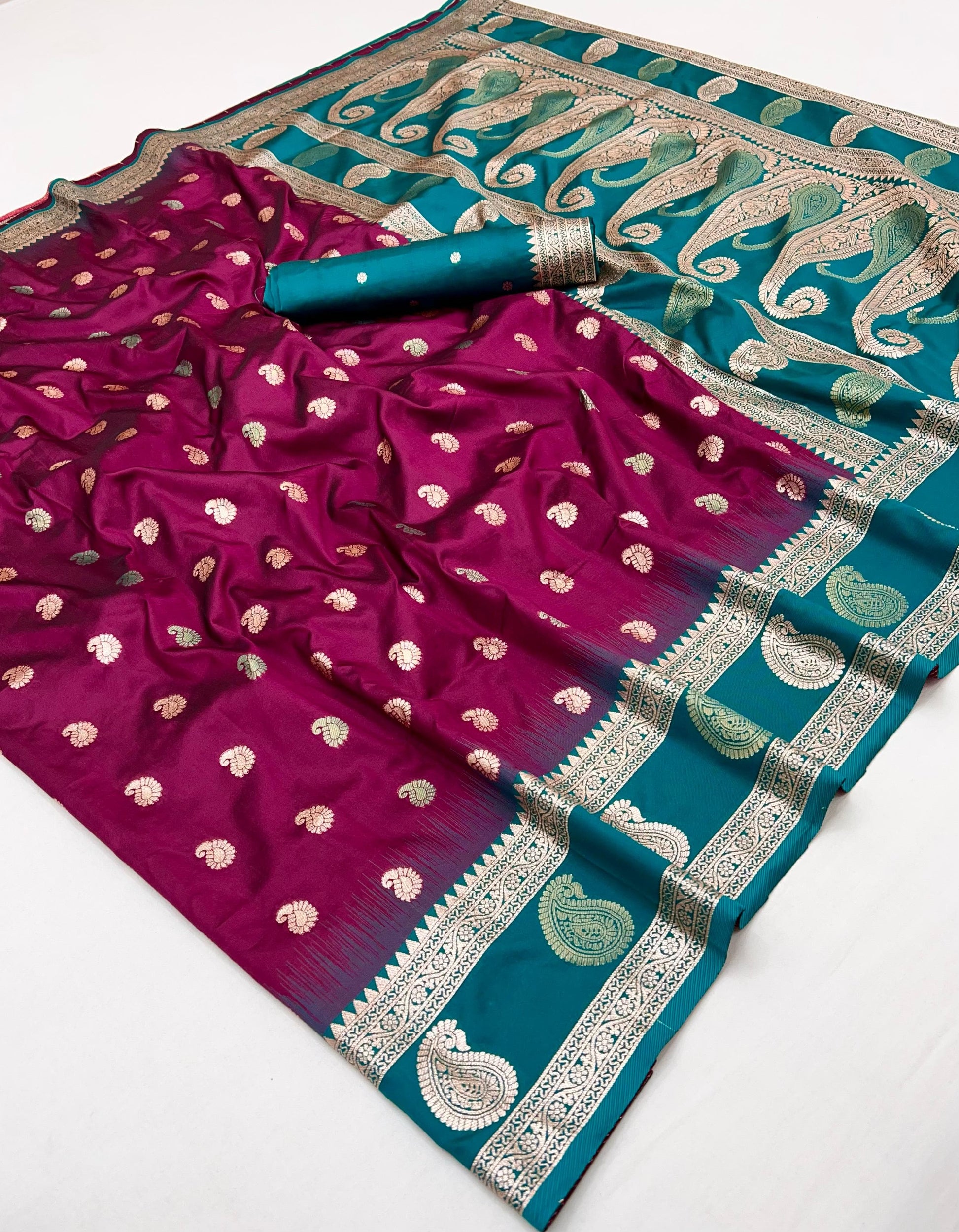 Product Image - Designer Banarasi Silk Saree with Zari Weaving