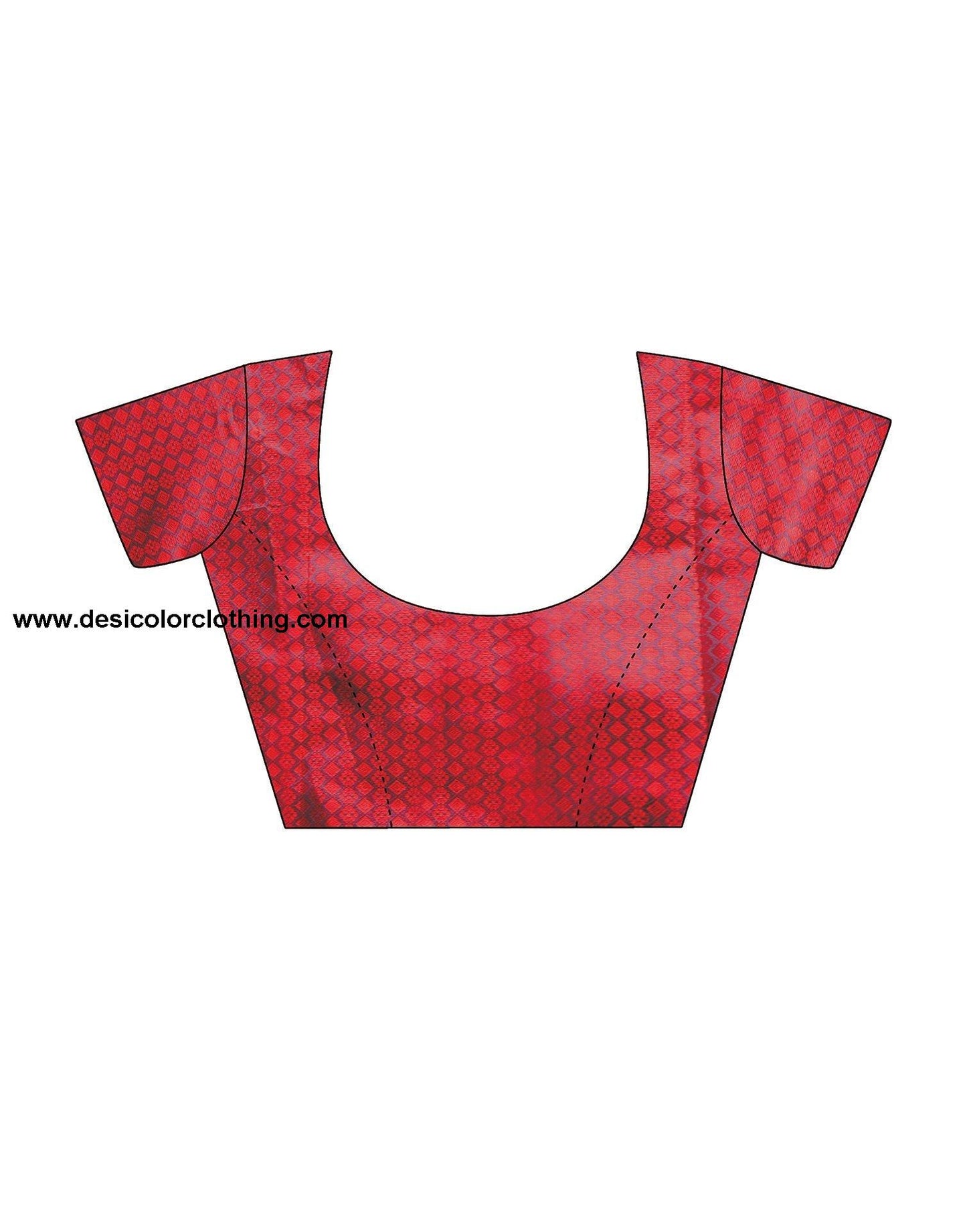 Red Printed Silk Saree