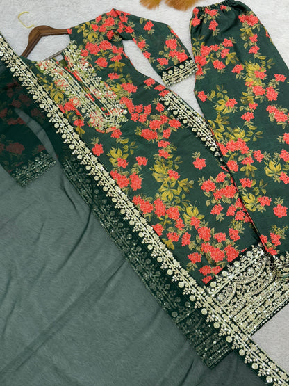 Product Image - Exquisite 3-Piece Eid Collection Kurti-Plazzo with Dupatta