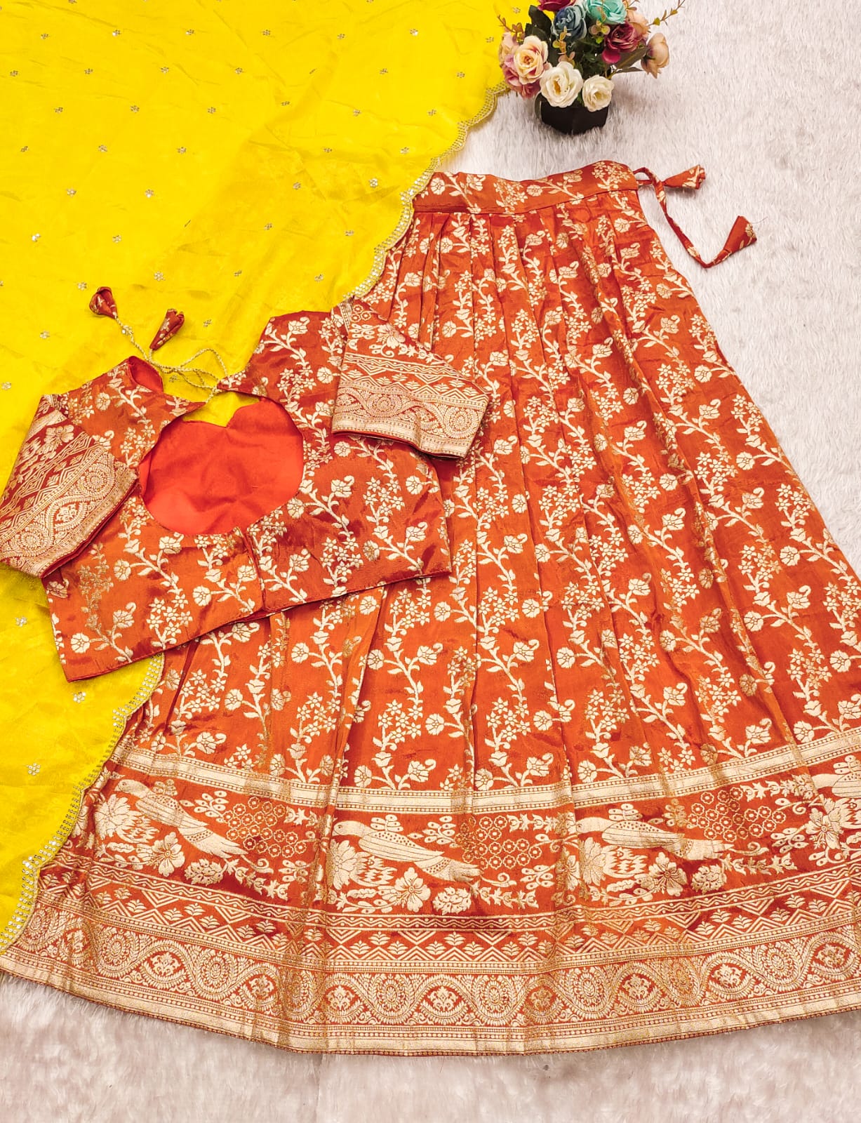 Product Image - Exquisite Stitched Lehenga Set with Scalloped Embroidery