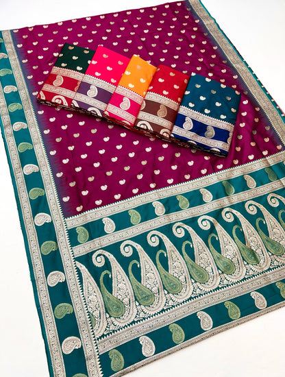 Product Image - Designer Banarasi Silk Saree with Zari Weaving