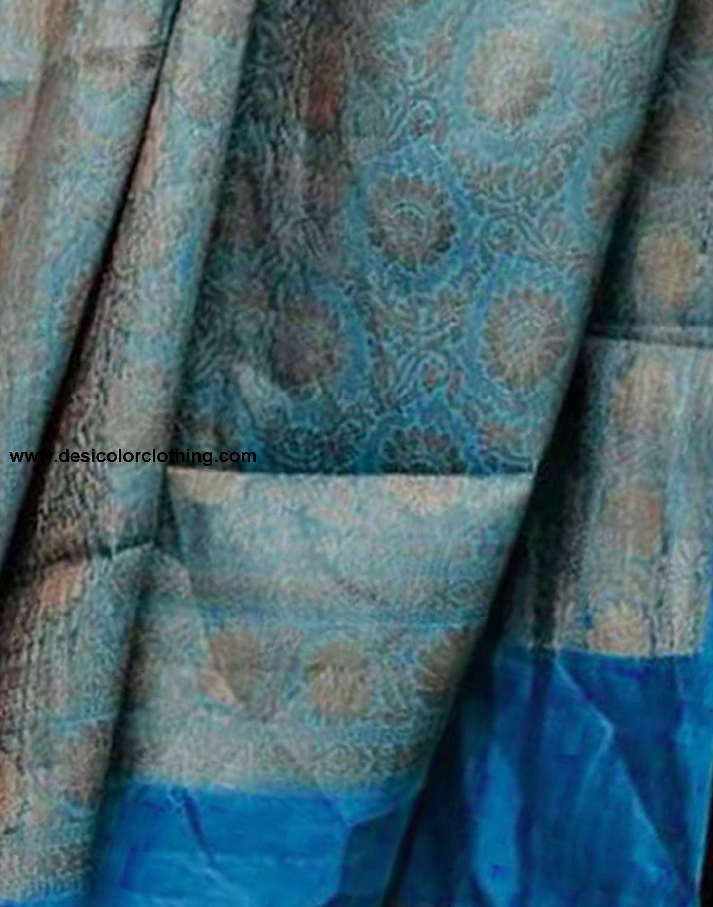 Dark Blue Jacquard Silk Saree