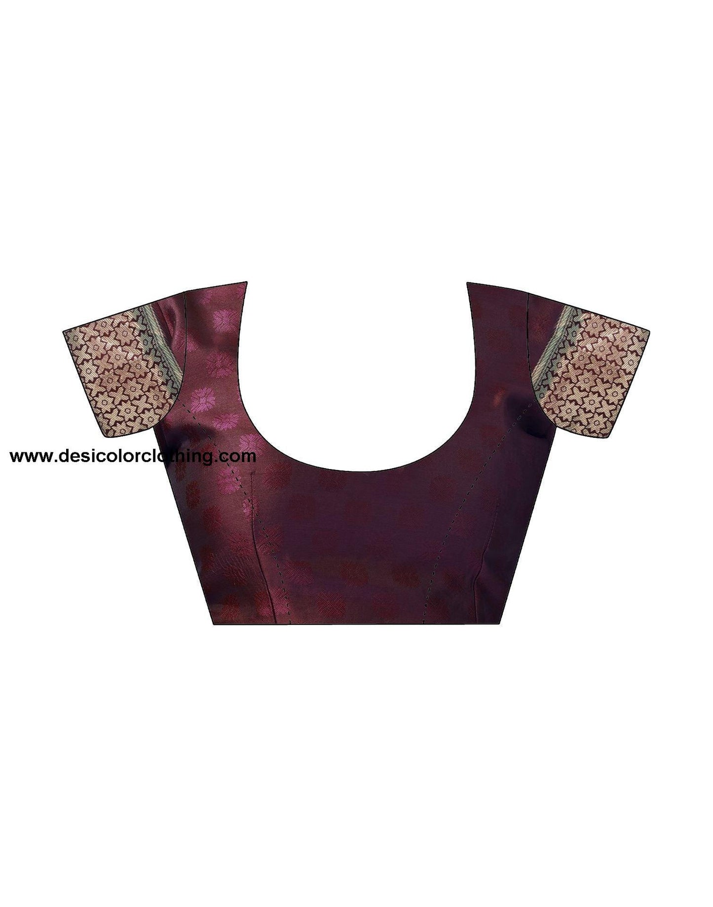 Brown Jacquard Silk Saree