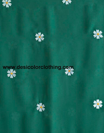 Dusty Green Georgette Embroidery Saree