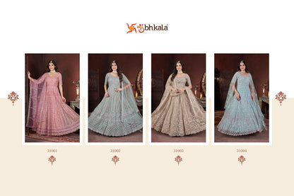 Product Image - Exclusive Long Floor Length Embroidered Gown Collection by SHUBHKALA