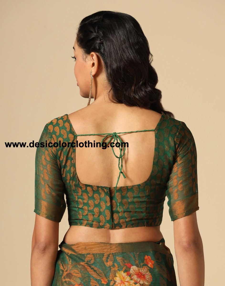 Green Brasso Saree