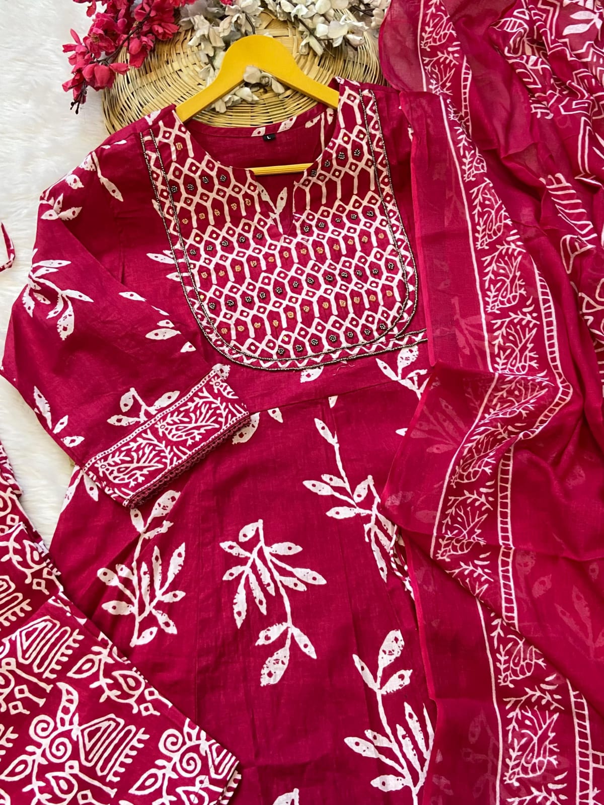 Product Image - Designer Cotton Kurti with Dupatta | Premium Ethnic Wear for Festive Occasions