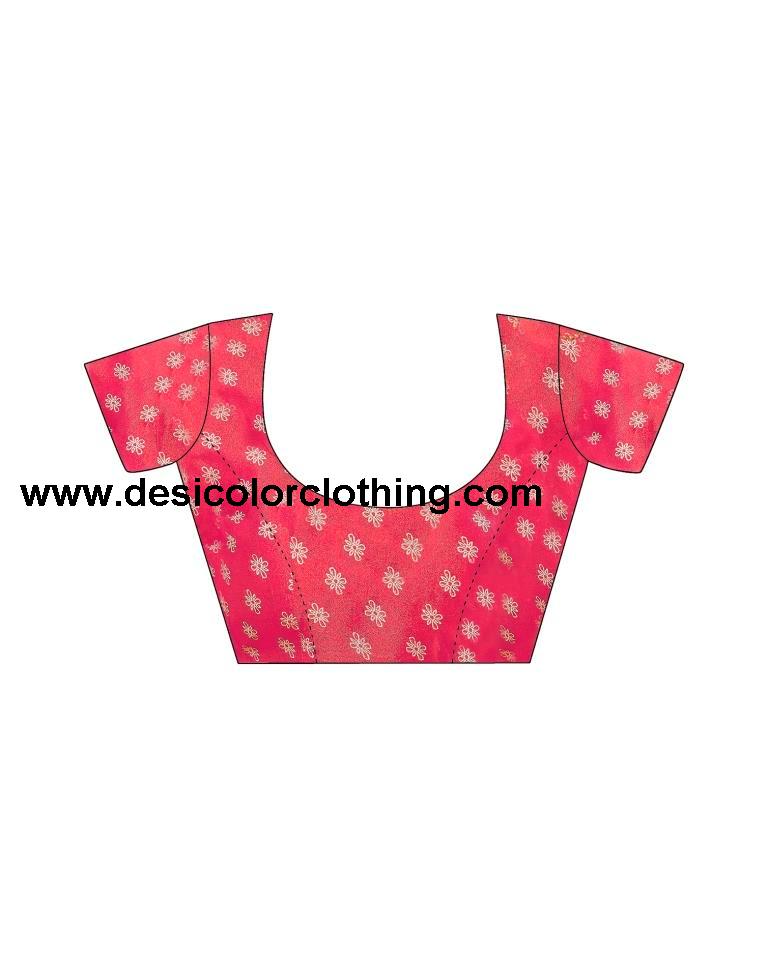 Pink Printed Saree
