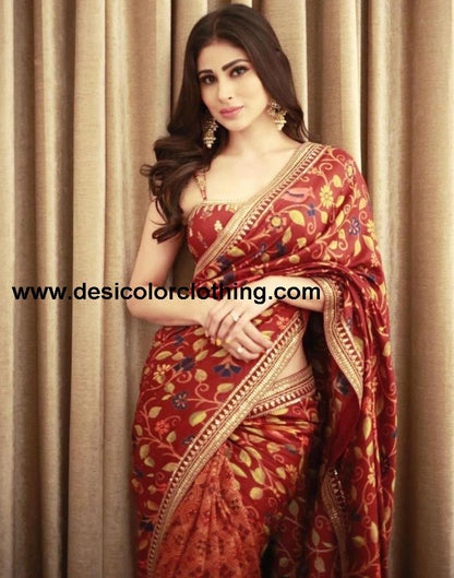 Red Georgette Saree