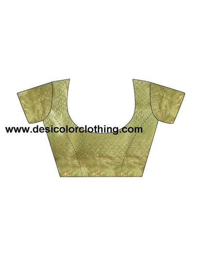 Pista Green Organza Woven Saree