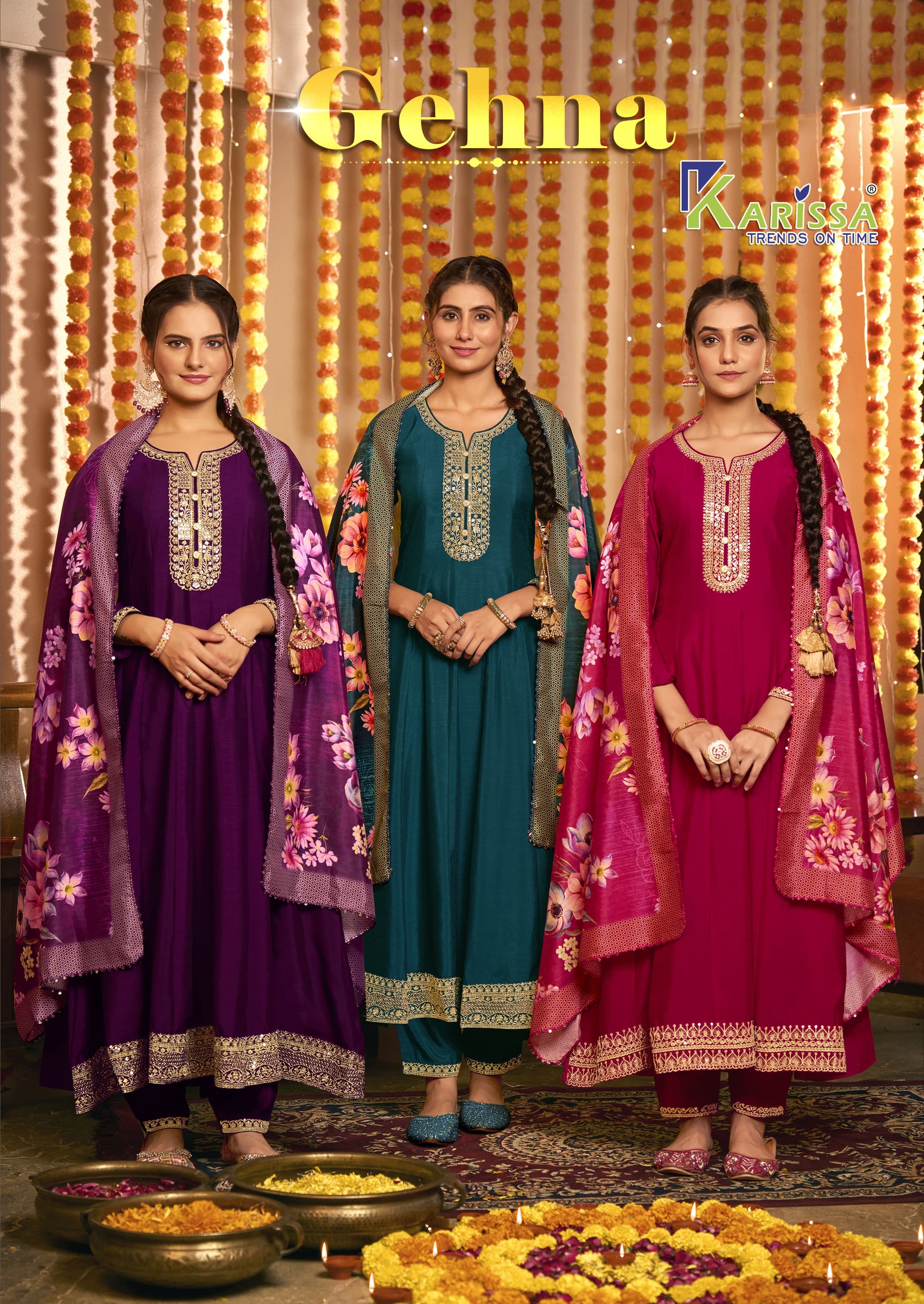 Product Image - Karissa Gehna Designer Saree - Premium Vichitra Silk Ethnic Wear