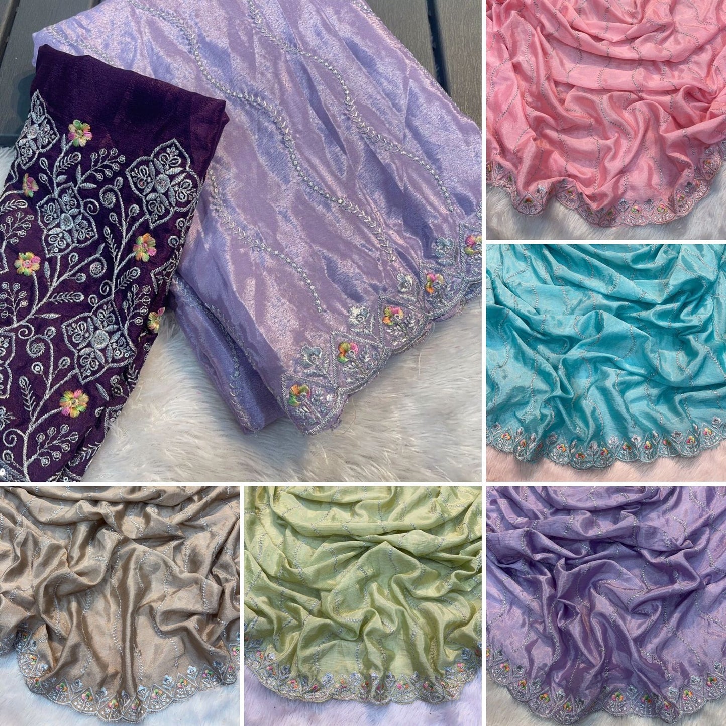 Product Image - Designer Georgette & Banarasi Silk Saree for Weddings & Festive Wear