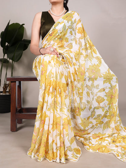 Product Image - Exquisite Designer Georgette Saree for Festive Wear