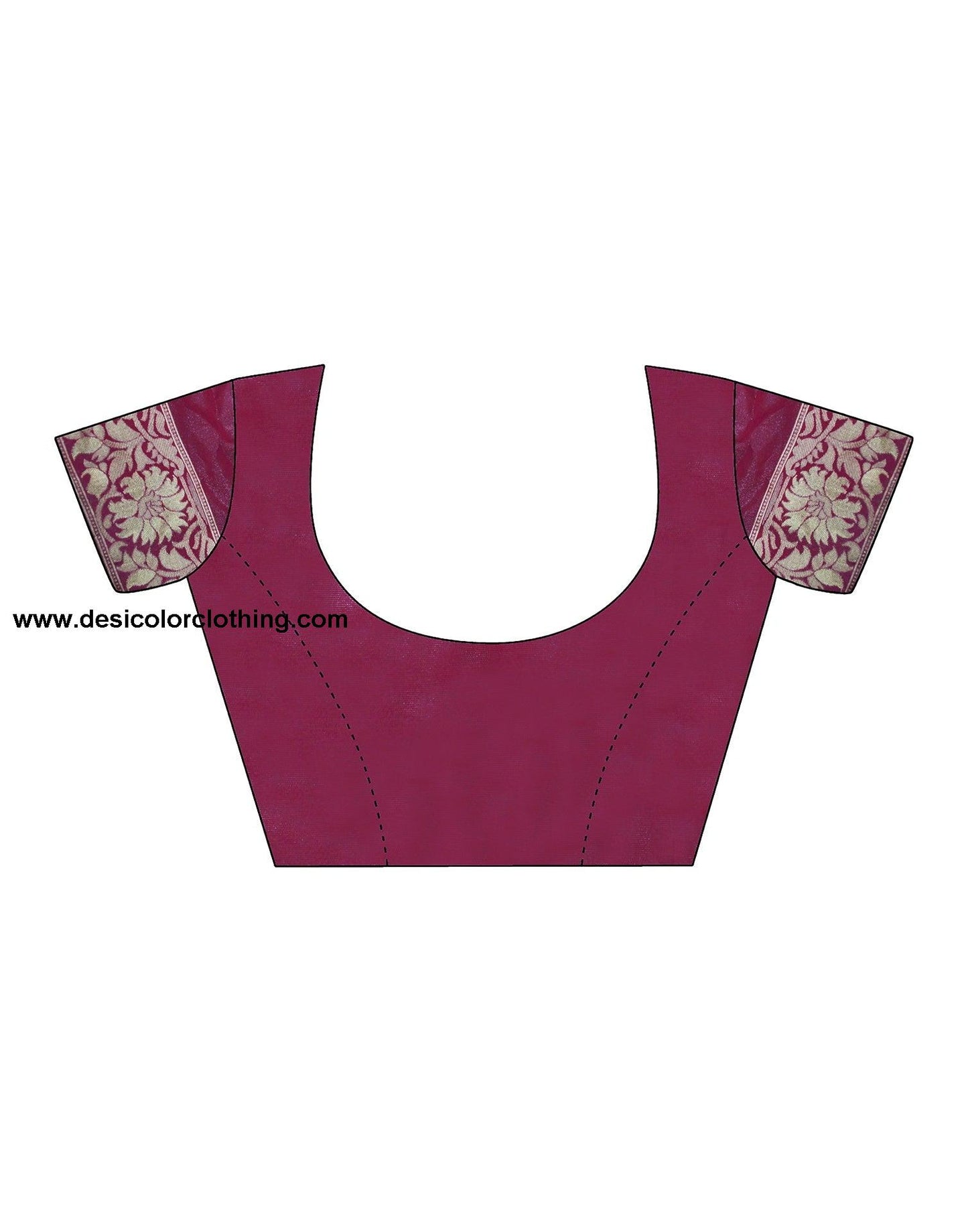 Wine Banarasi Silk Woven Saree