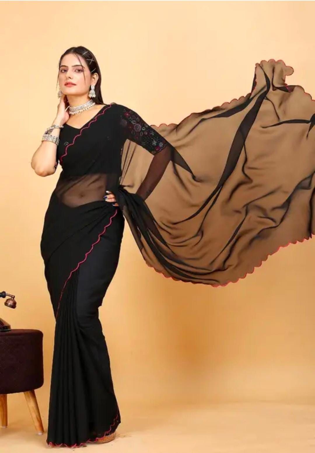Product Image - Fancy georgette saree