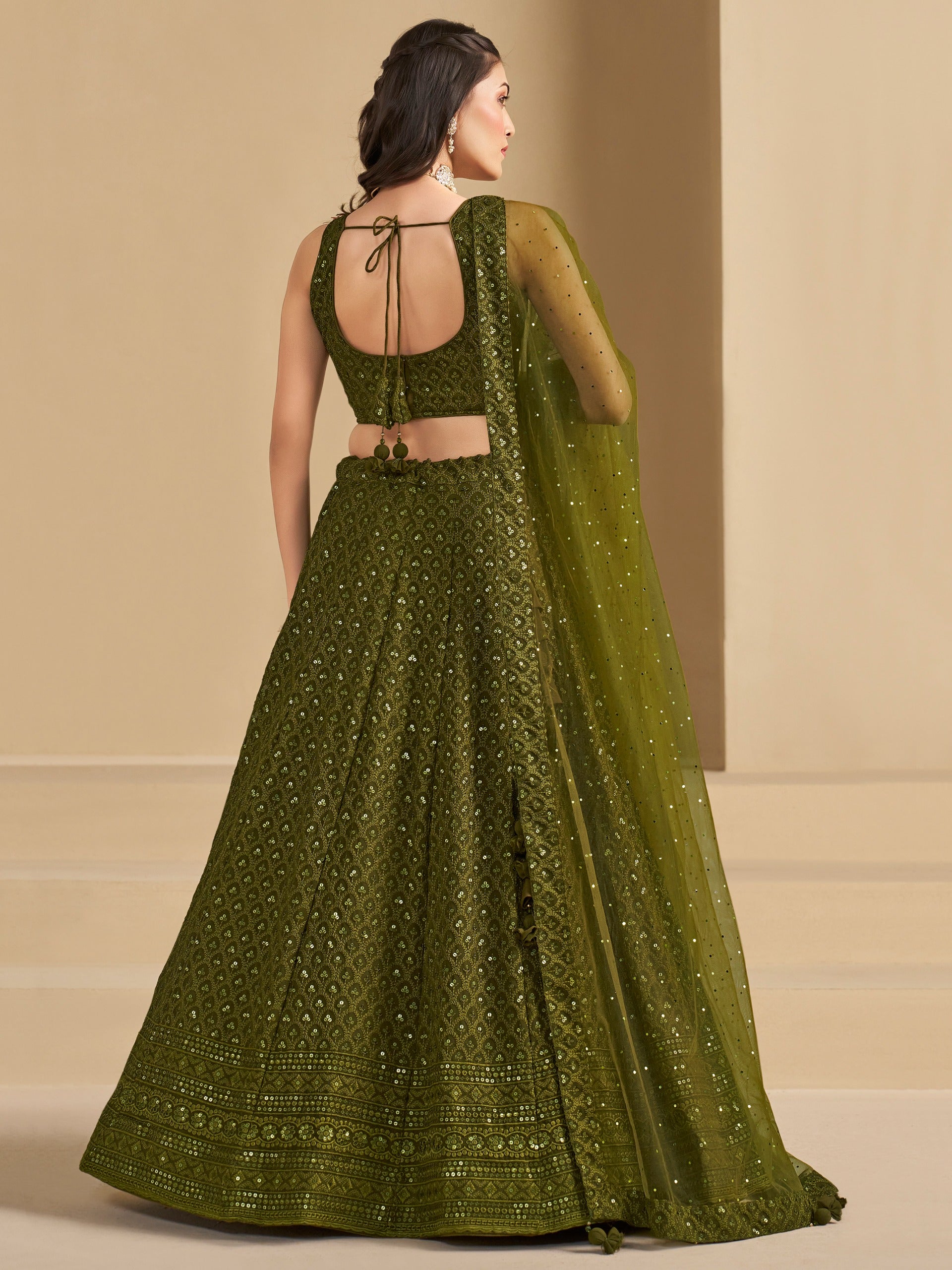 Product Image - Bridesmaid Lehenga Choli - 5124-Mehndi