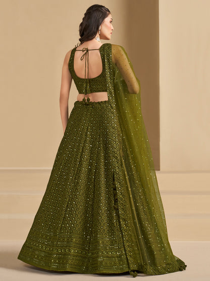 Product Image - Bridesmaid Lehenga Choli - 5124-Mehndi