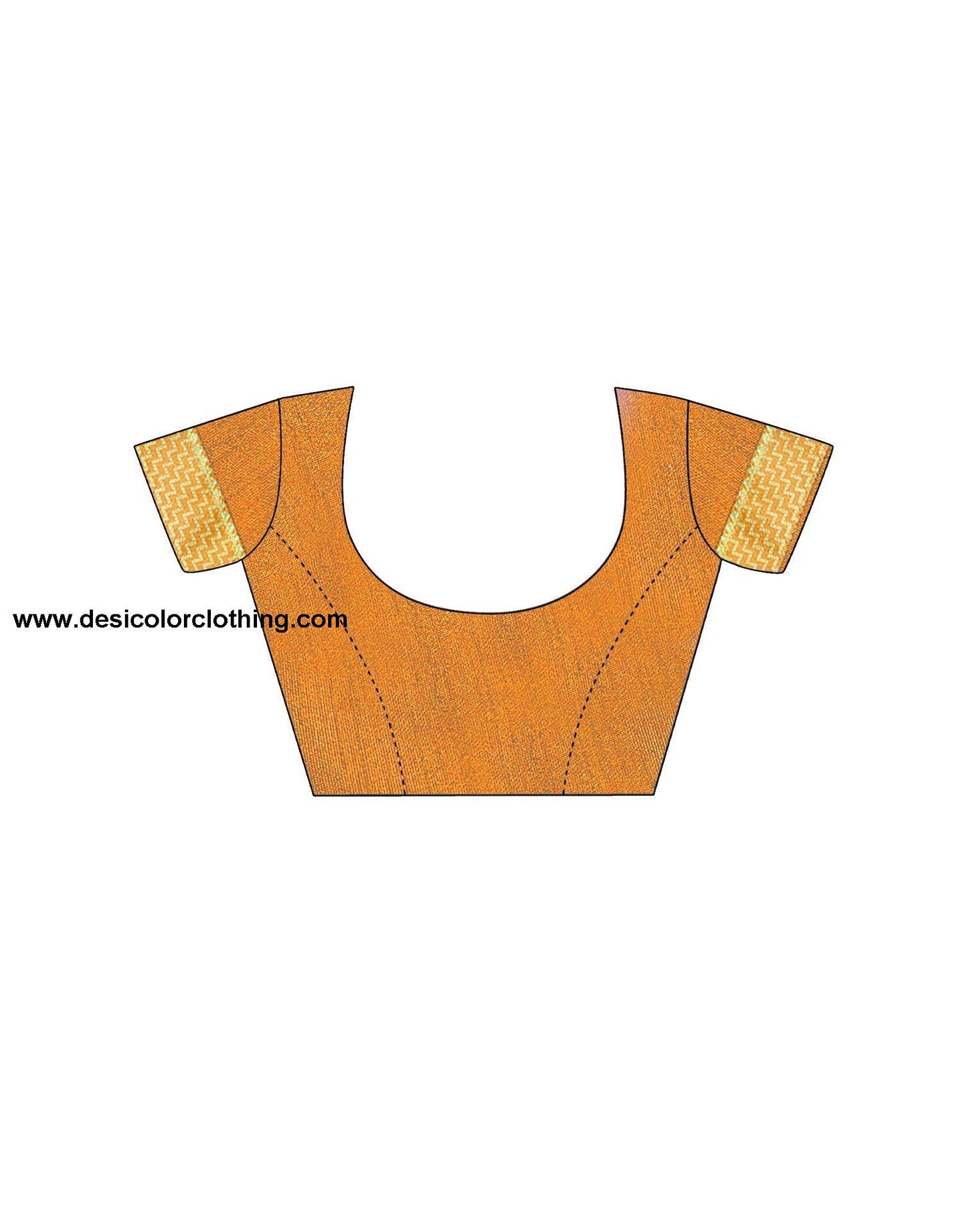 Orange Plain Lycra Saree