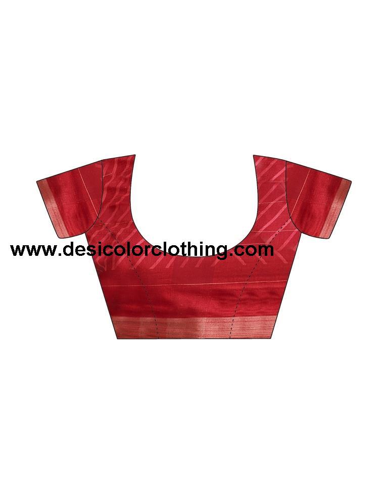 Red Cotton Printed Saree
