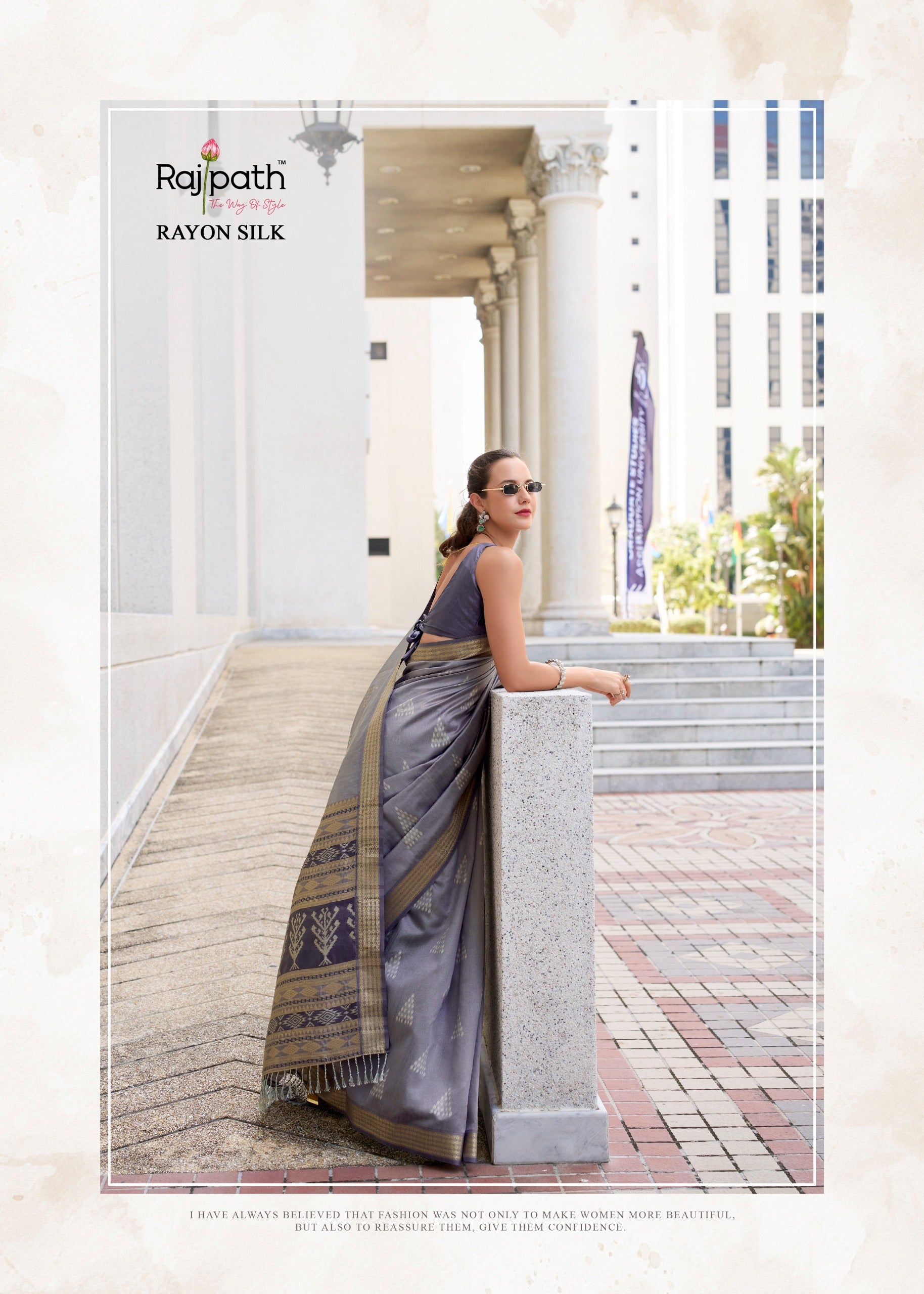 Product Image - RajYog Designer Ikkat Pattern Georgette Saree - Festive Wear & Wedding Outfits